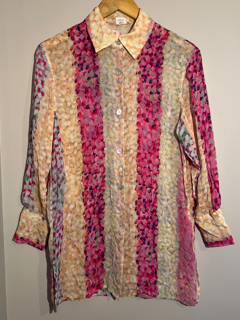 Wilfred Pink & Cream Floral Stripe Button-Down Shirt